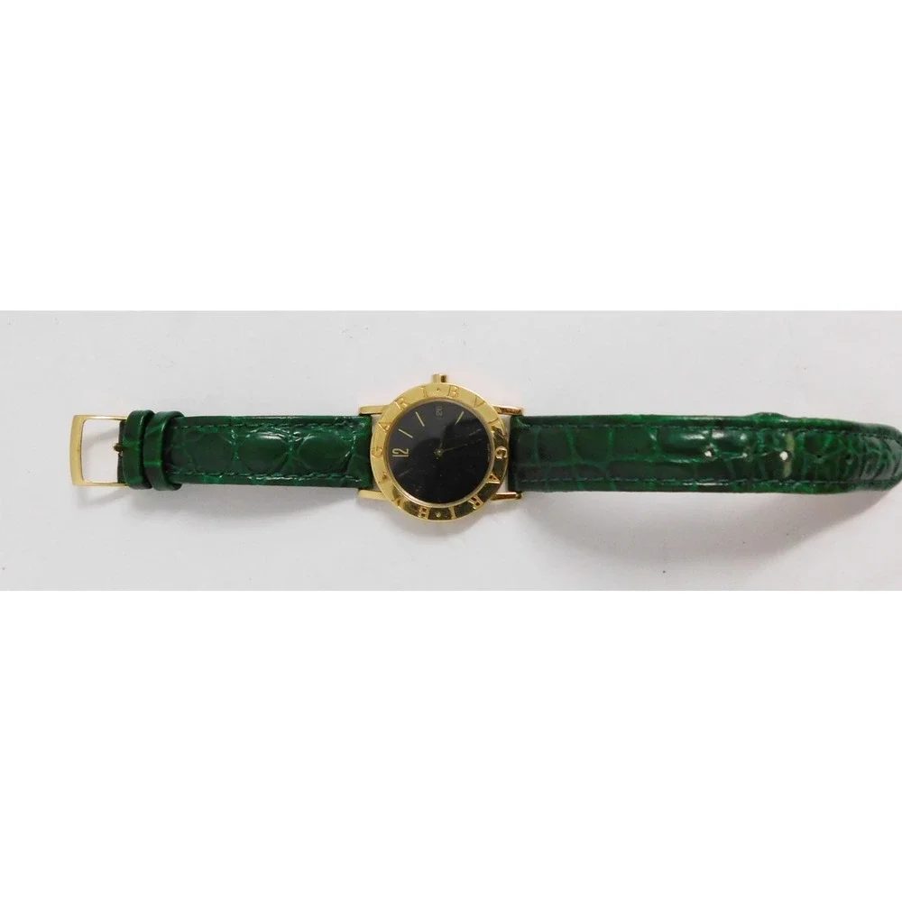 BVLGARI Bulgari BB30GL‎ 18K Case Size 30mm Used Watch Green Band w/ Date